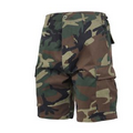 Woodland Camouflage Rip-Stop Battle Dress Uniform Combat Shorts (XS to XL)